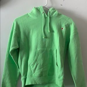 NEVER WORN Women’s Neon Green Champion Hoodie (XS)